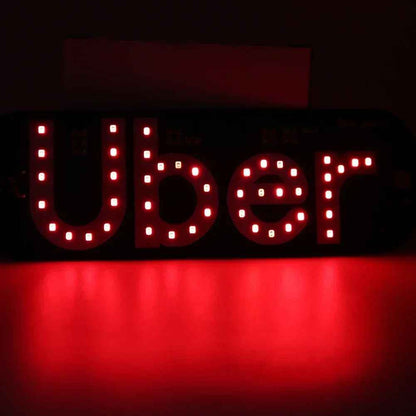 12V LED Uber Bright Windshield Sign for Uber Drivers