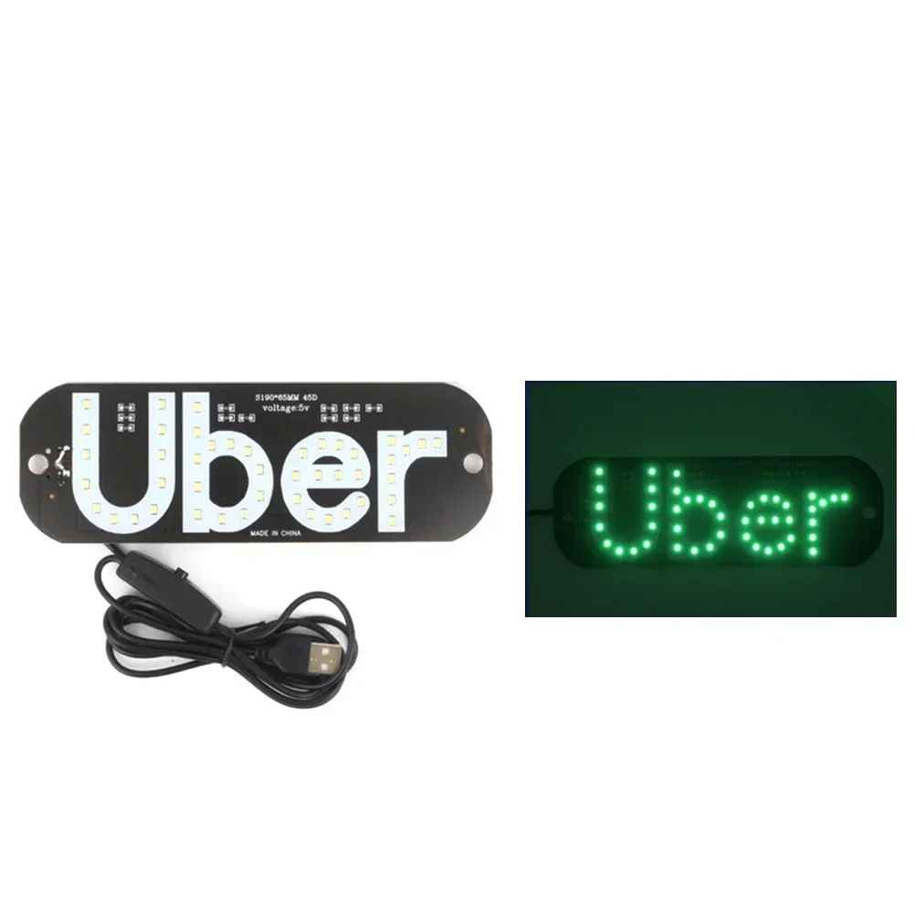 12V LED Uber Bright Windshield Sign for Uber Drivers