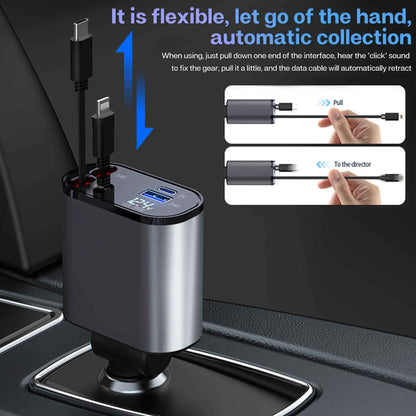 Automodstore™ 4 IN 1 Retractable Fast Car Charger